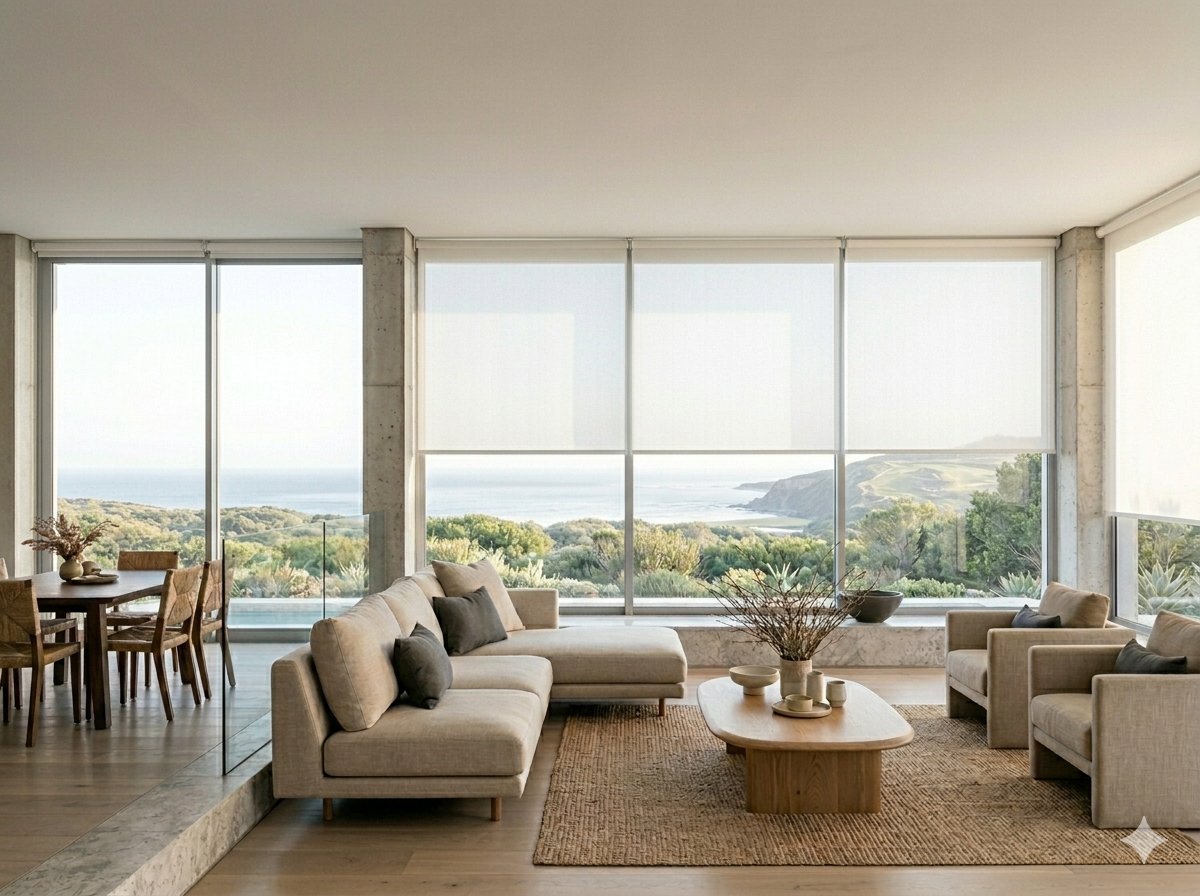 Made-to-measure blinds fitted in a Mossel Bay home